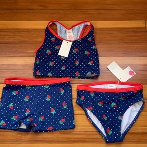 Mini Boden strawberry swim separates - 3 included